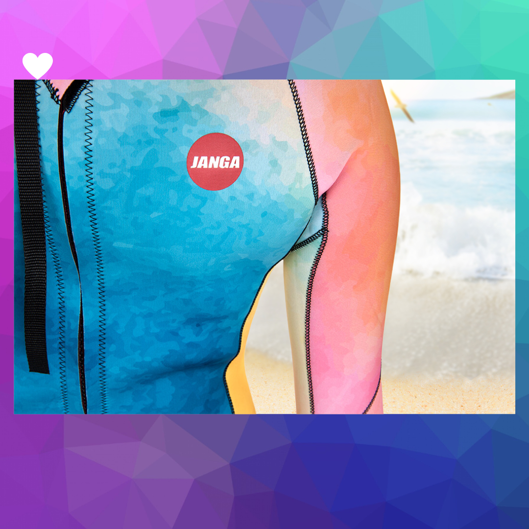 Back ZIP detail – JANGA ALL STARS 3/2mm BZip wetsuit