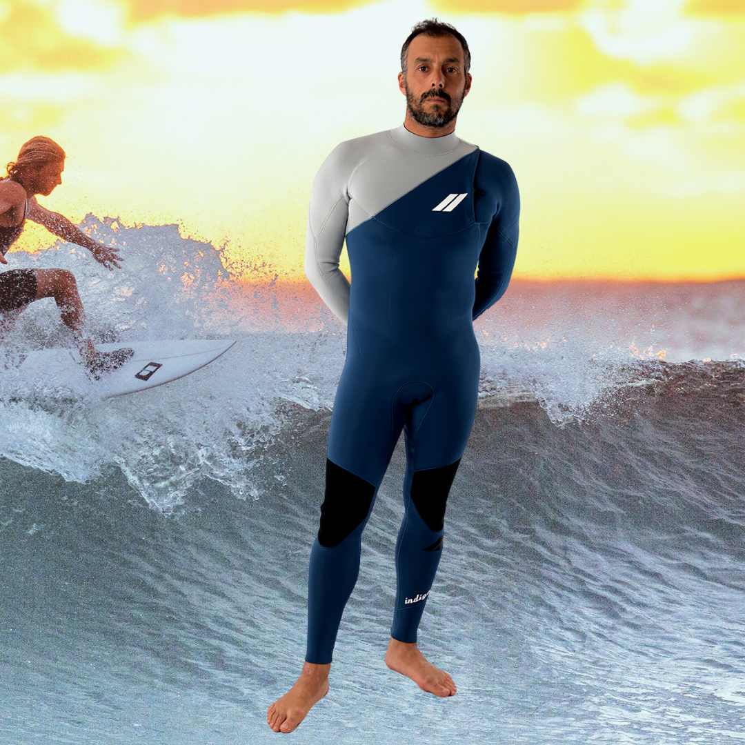 JANGA INDIGENT BLUE 3/2mm surfing wetsuit – super stretch limestone neoprene