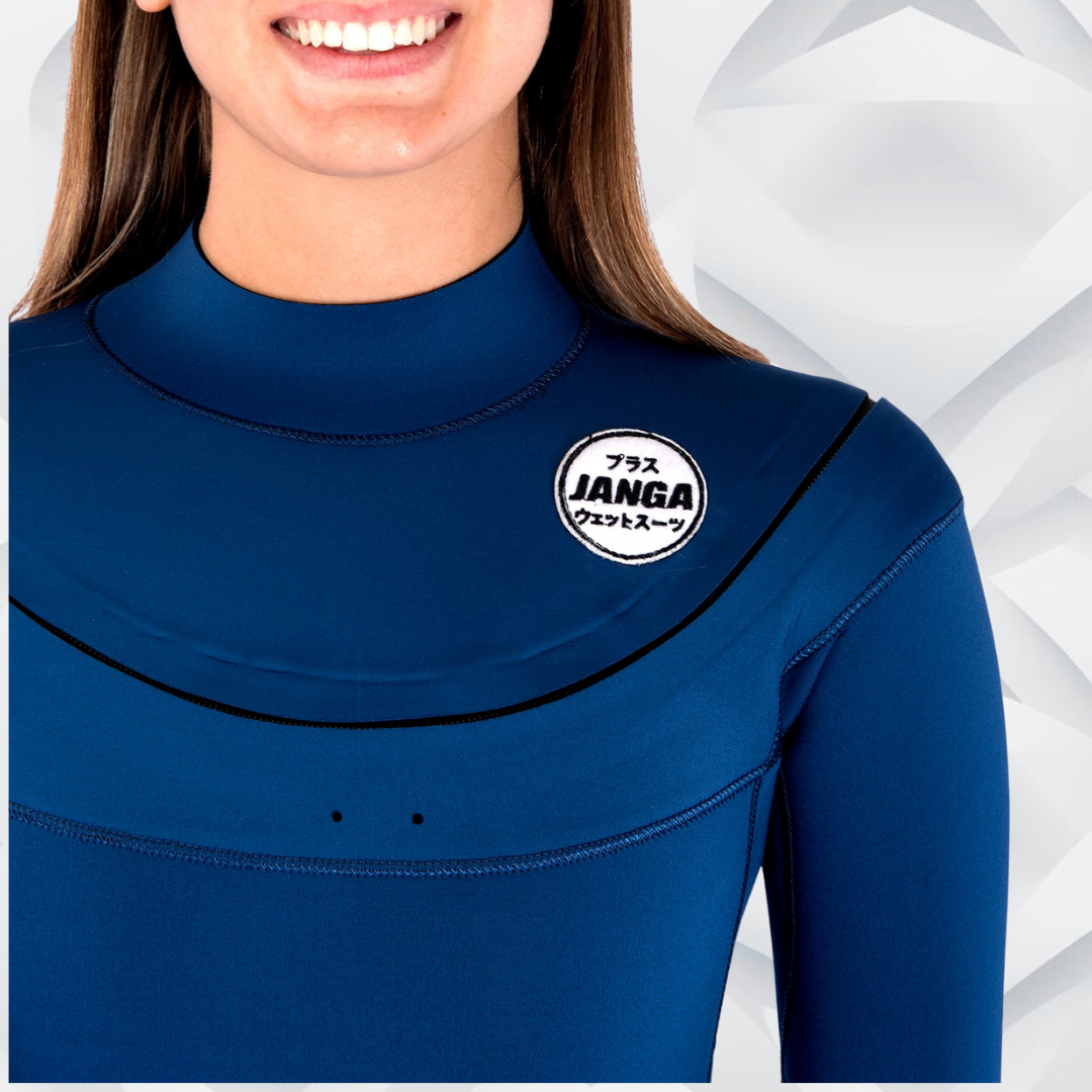 Neoprene texture detail — Yamamoto #39 limestone Navy JANGA wetsuit 4/3mm