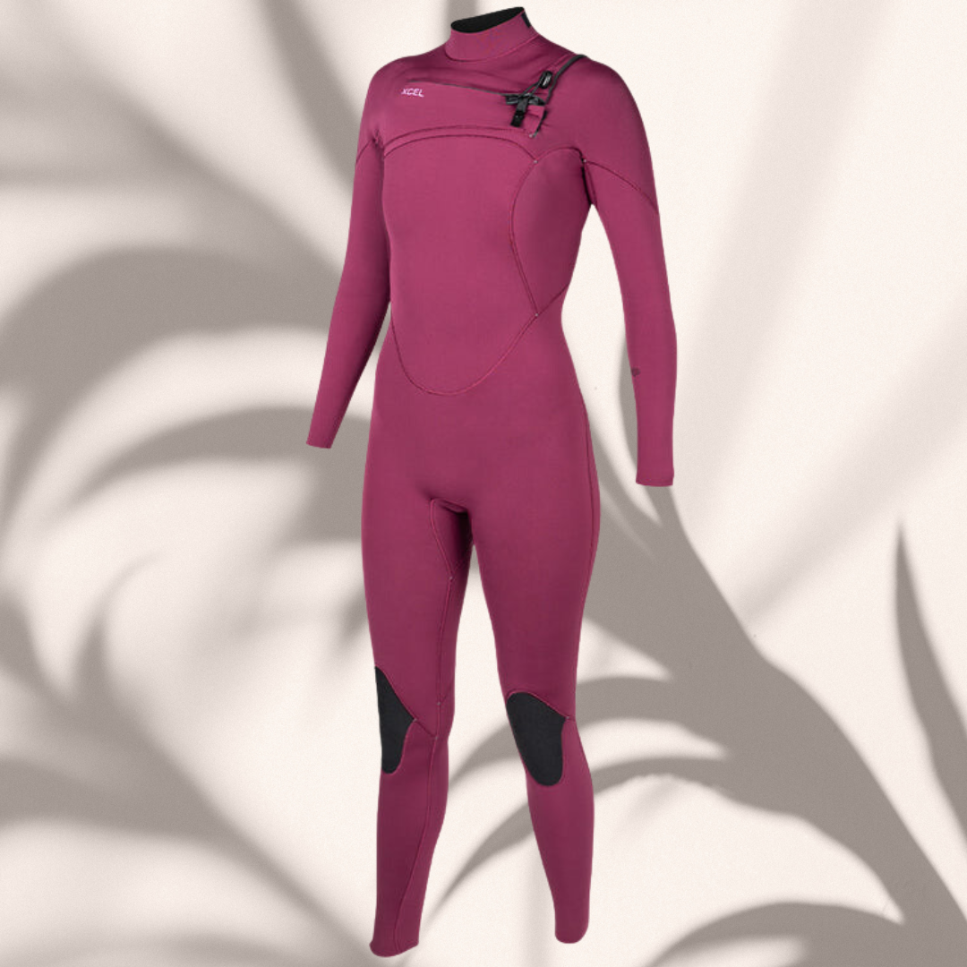 Close-up of Xcel Comp 5/4mm neoprene texture – Ultra Flex material