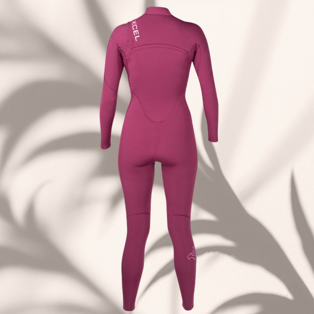 Back view of XCEL COMP 4/3mm wetsuit for women