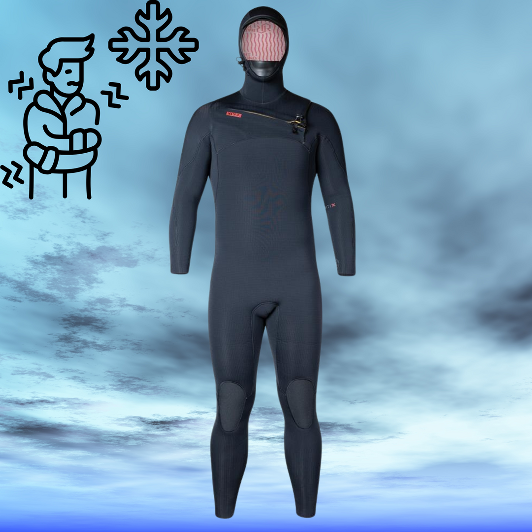 Xcel Infiniti 6/5mm MN65ZLH4 hooded wetsuit front view