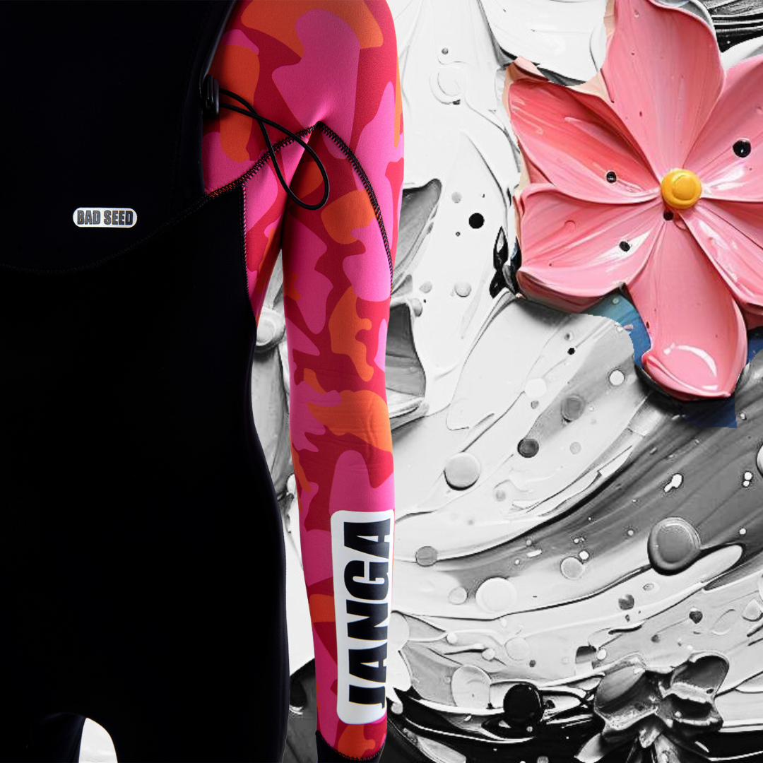 Limited edition JANGA women’s wetsuit pink floral design