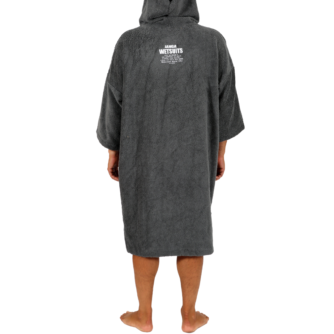 Men zipper poncho JANGA Grey