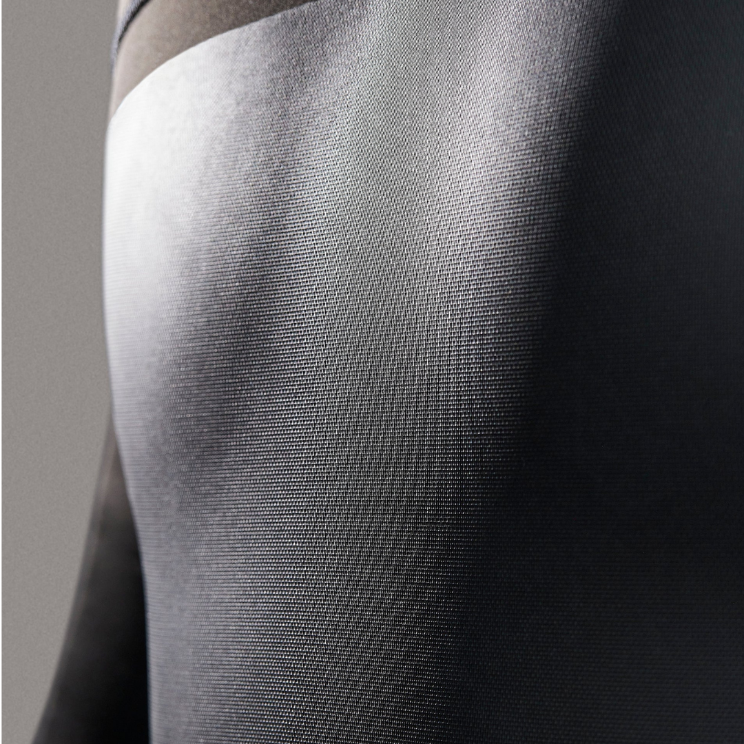 panel close-up – Nanoprene Lite Limestone material on XCEL Axis X 4/3mm wetsuit