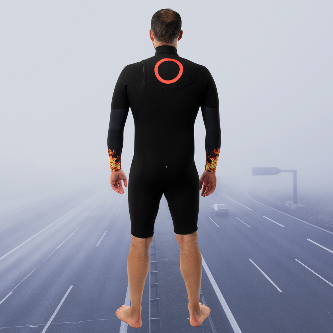 Back view – Men's JANGA Firestarter Longsleeve Spring wetsuit 2/2mm limited edition