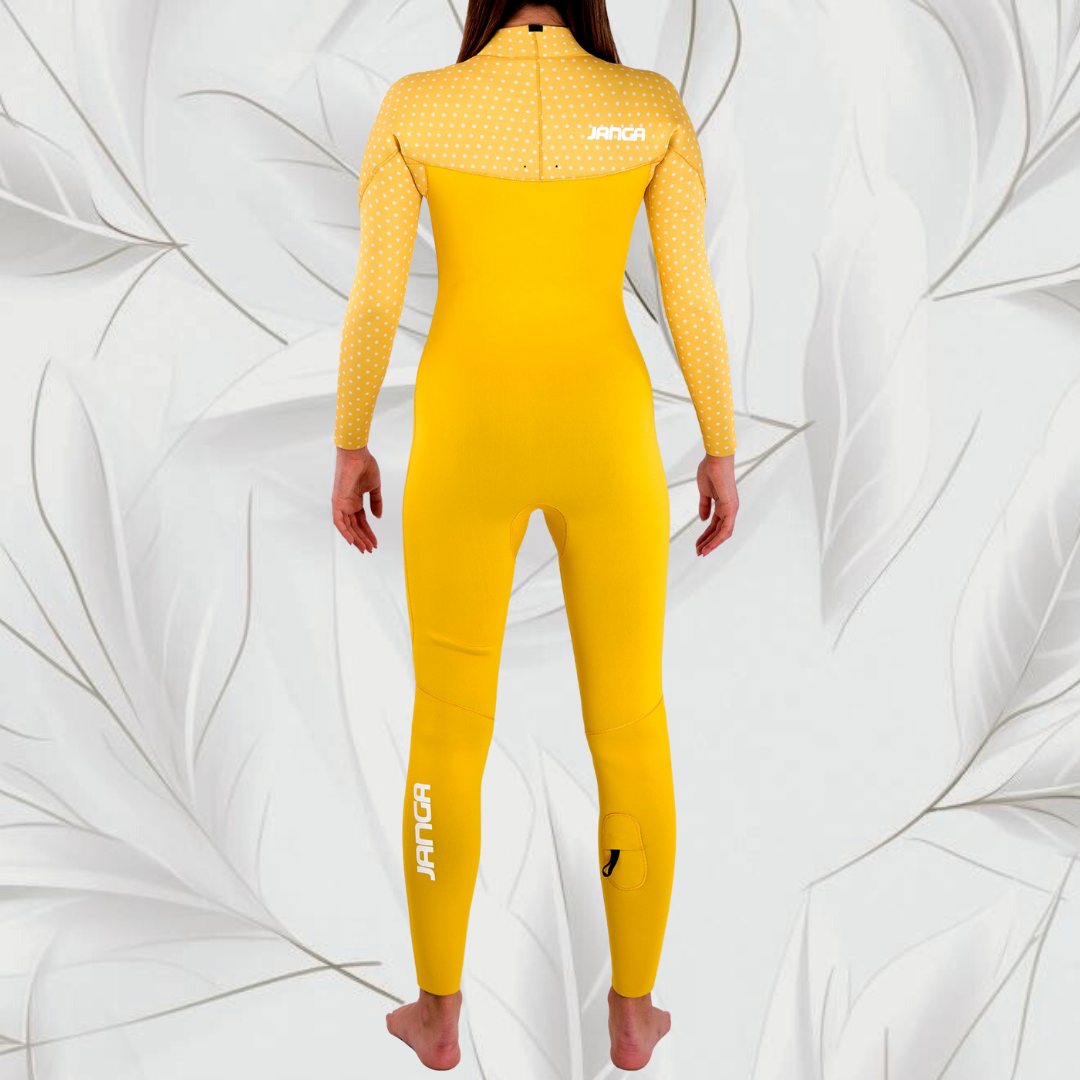 Wetsuit JANGA PLUS SERIES X-ZIP 4/3mm yellow