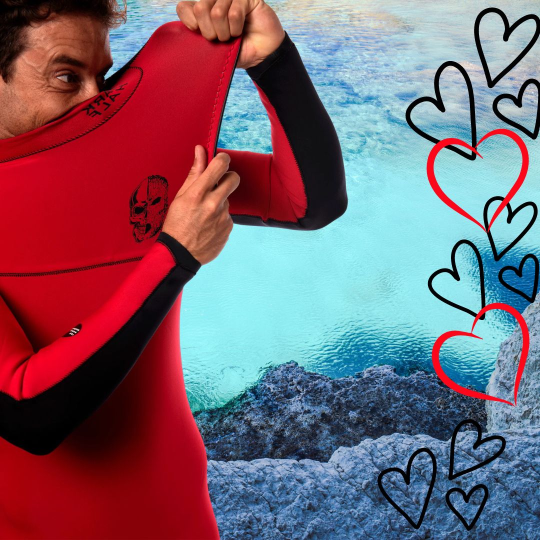 Close-up – premium JANGAprene red and black neoprene texture