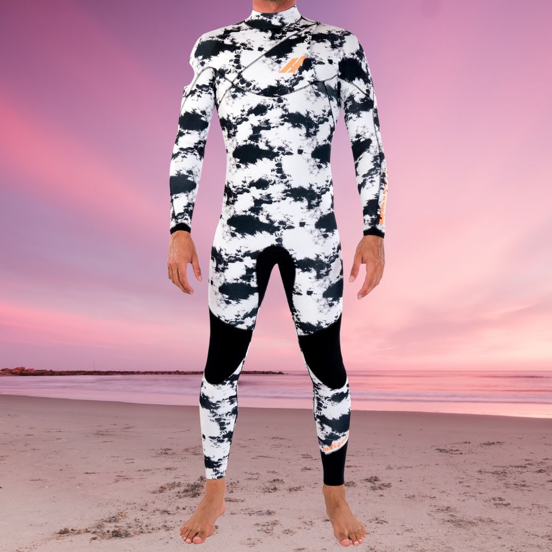 Lightweight flexible wetsuit for warm water – JANGA INDIGENT 2mm Tie Dye White