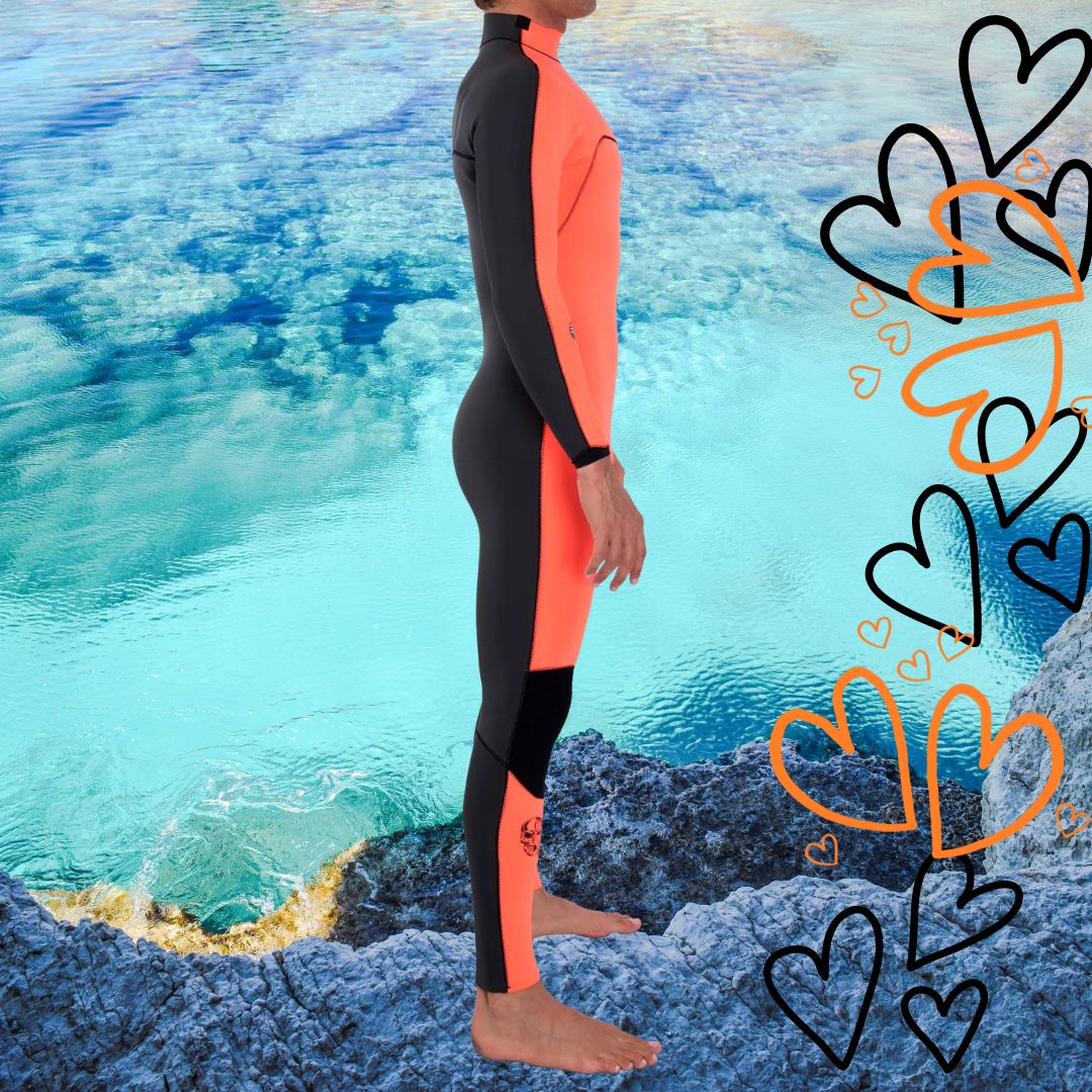 Side premium JANGAprene Orange/Black neoprene texture