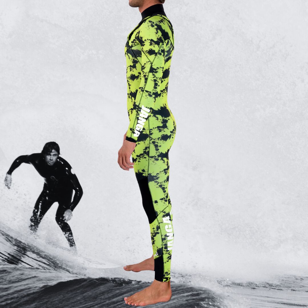 side– JANGA INDIGENT II TIE DYE 4/3mm Green wetsuit for kitesurf surf windsurfing wingfoil
