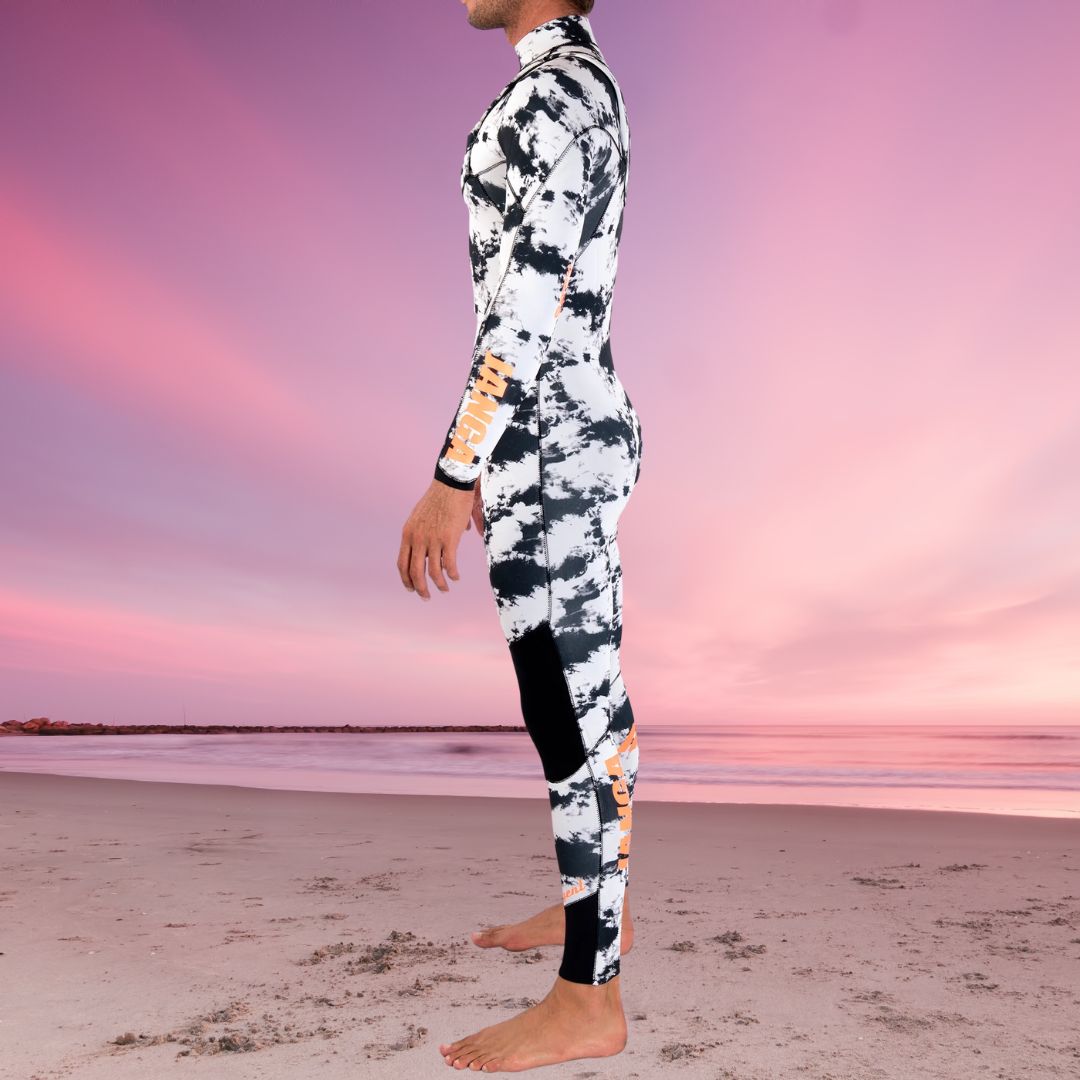 Fast-dry inside side view detail – JANGA INDIGENT 2mm Tie Dye White