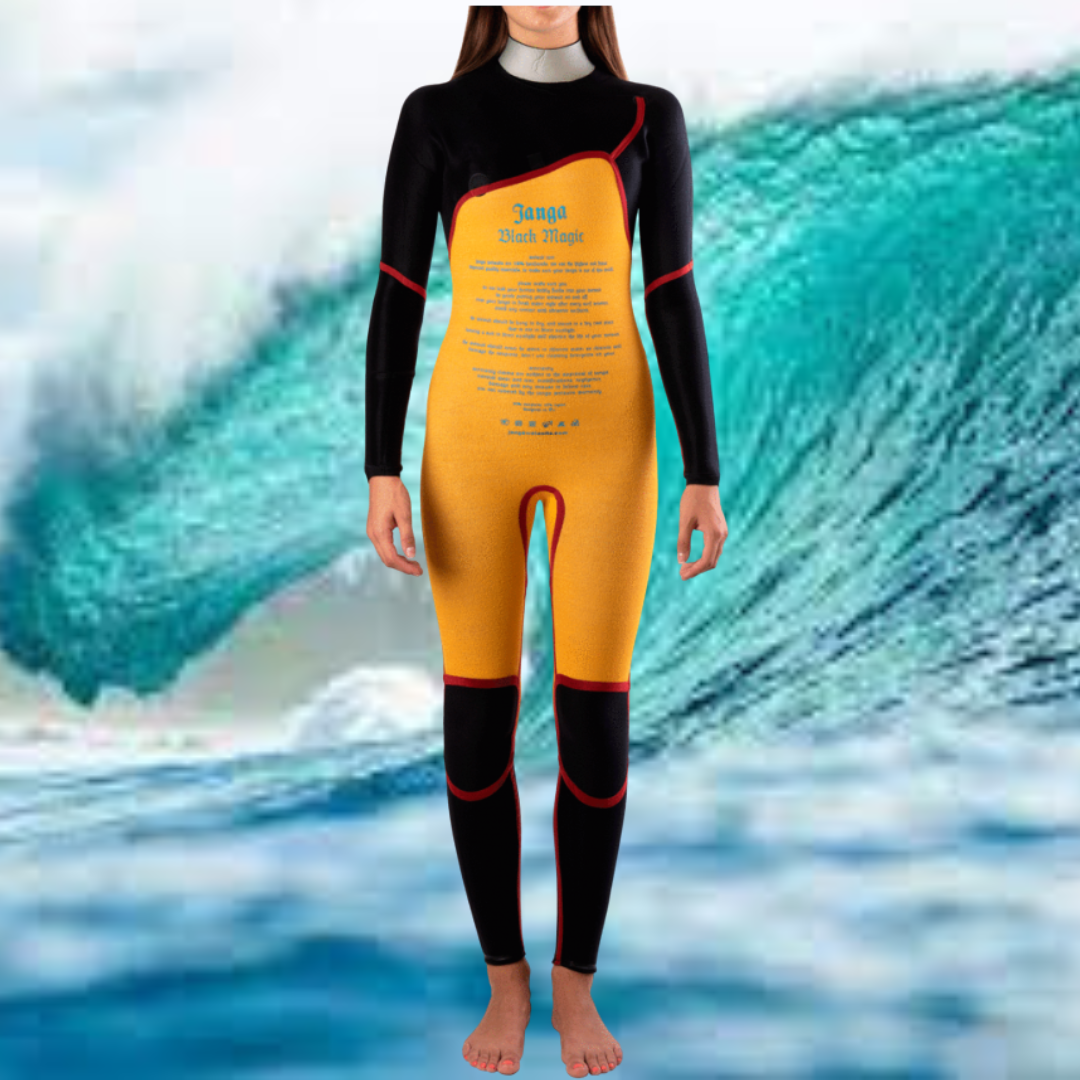buy wetsuit 43mm woman warm black magic front zip janga termo inside