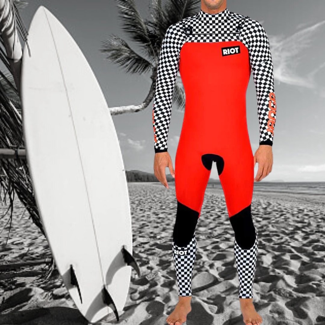 Wetsuit JANGA Riot 4/3mm Red Checkers – SurfTattoo