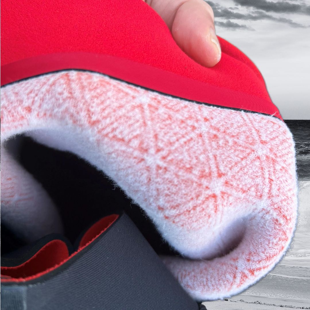 Close-up of YAMAMOTO Limestone #39 neoprene fabric inside