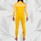 Back view — JANGA PLUS SERIES X-ZIP 4/3mm Yellow/dots with rare Long JAP zipper