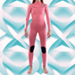 Close-up Yamamoto limestone neoprene — JANGA PLUS SERIES 4/3 Pink wetsuit