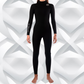 Front view — JANGA PLUS SERIES X-ZIP 4/3mm Black wetsuit with Yamamoto neoprene