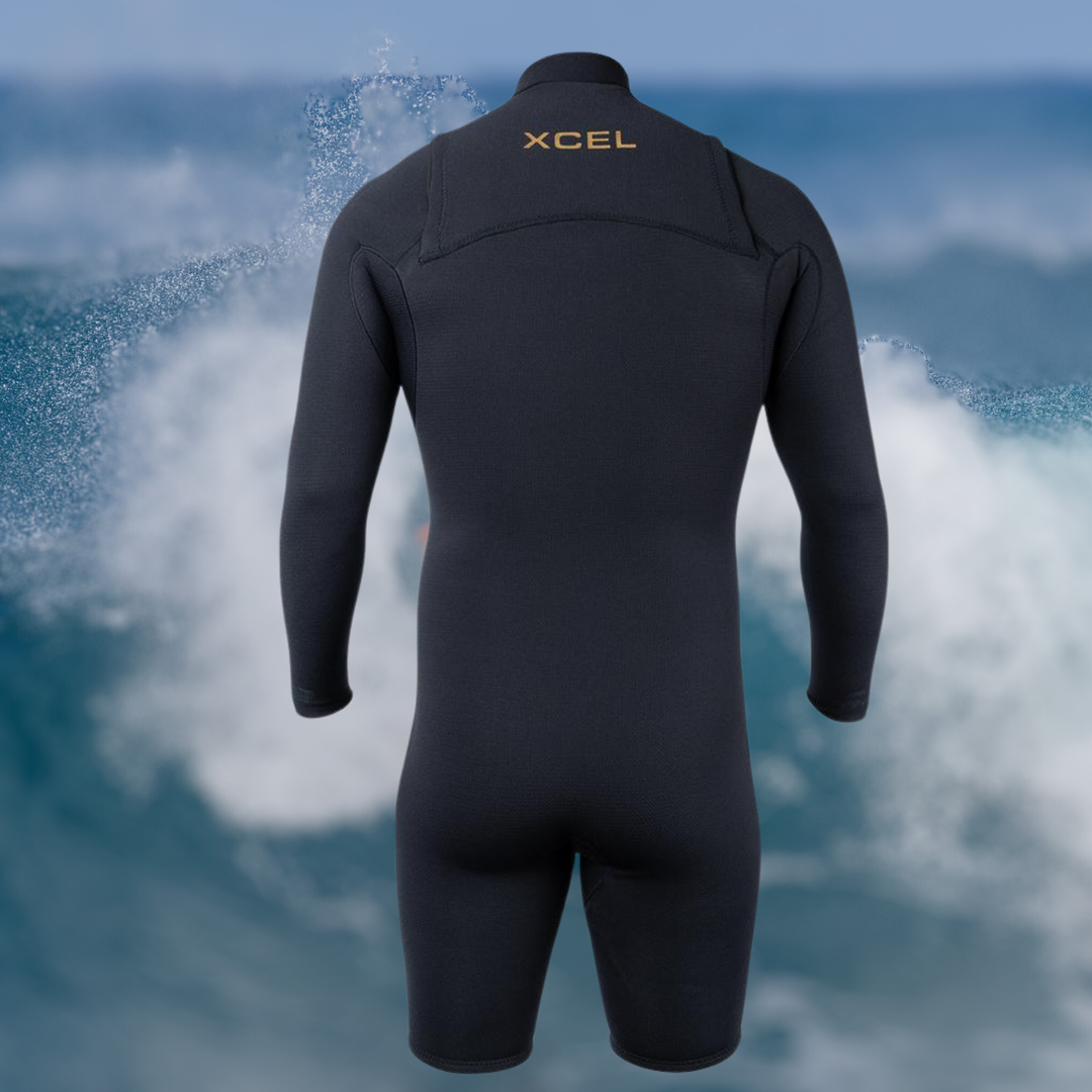 back view of  Men's xcel Comp+ Long Sleeve Spring Wetsuit 2/1.5mm
SKU:ME211CP5