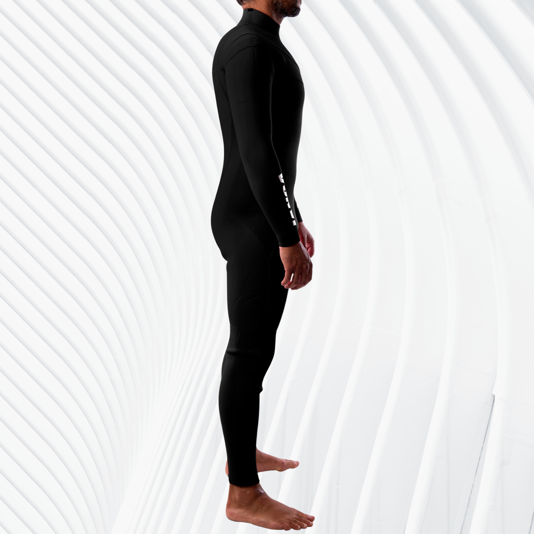 side view janga wetsuit 4/3mm black 