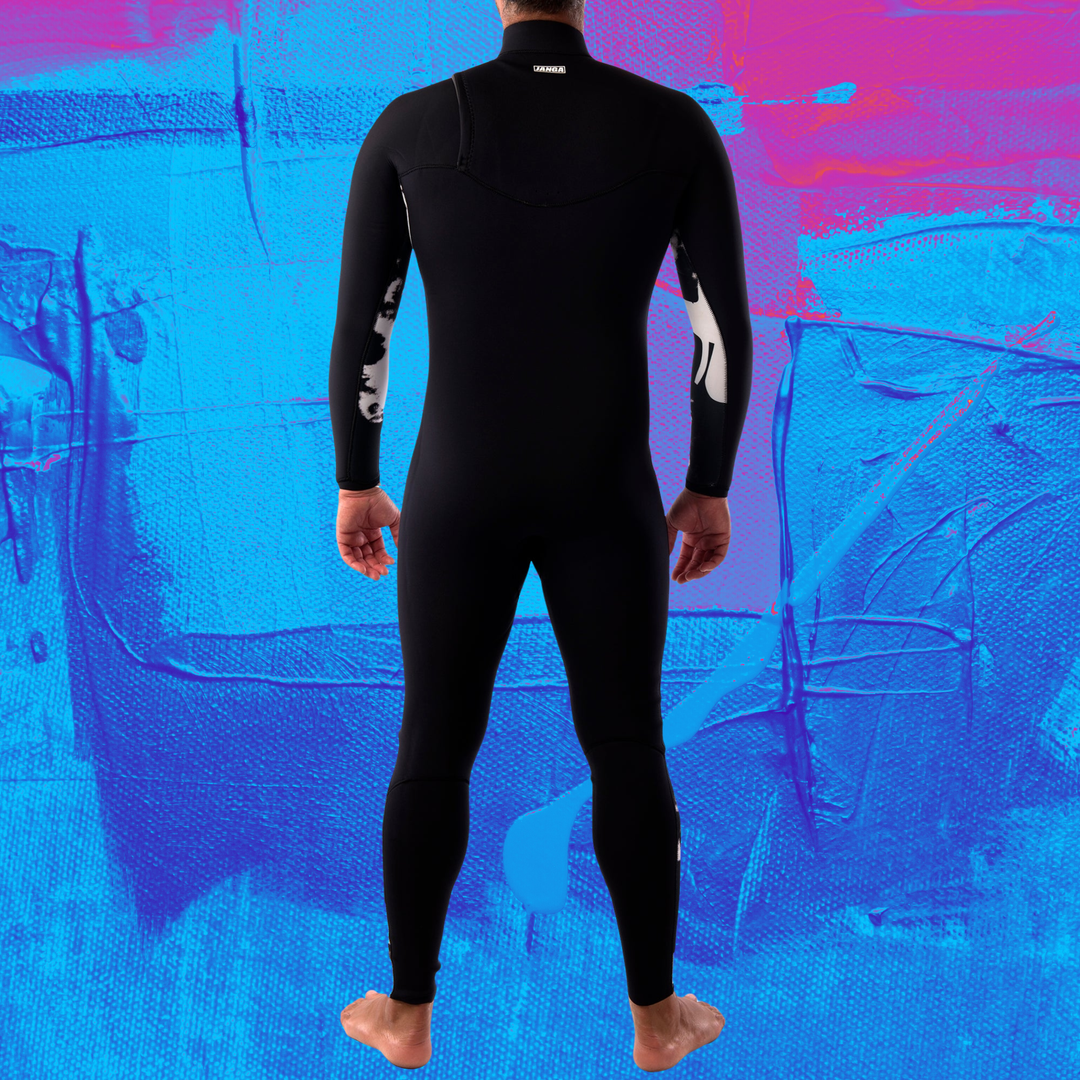 back view black side of janga wetsuit 