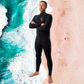 Mens black wetsuit4/3mm with ring on fire