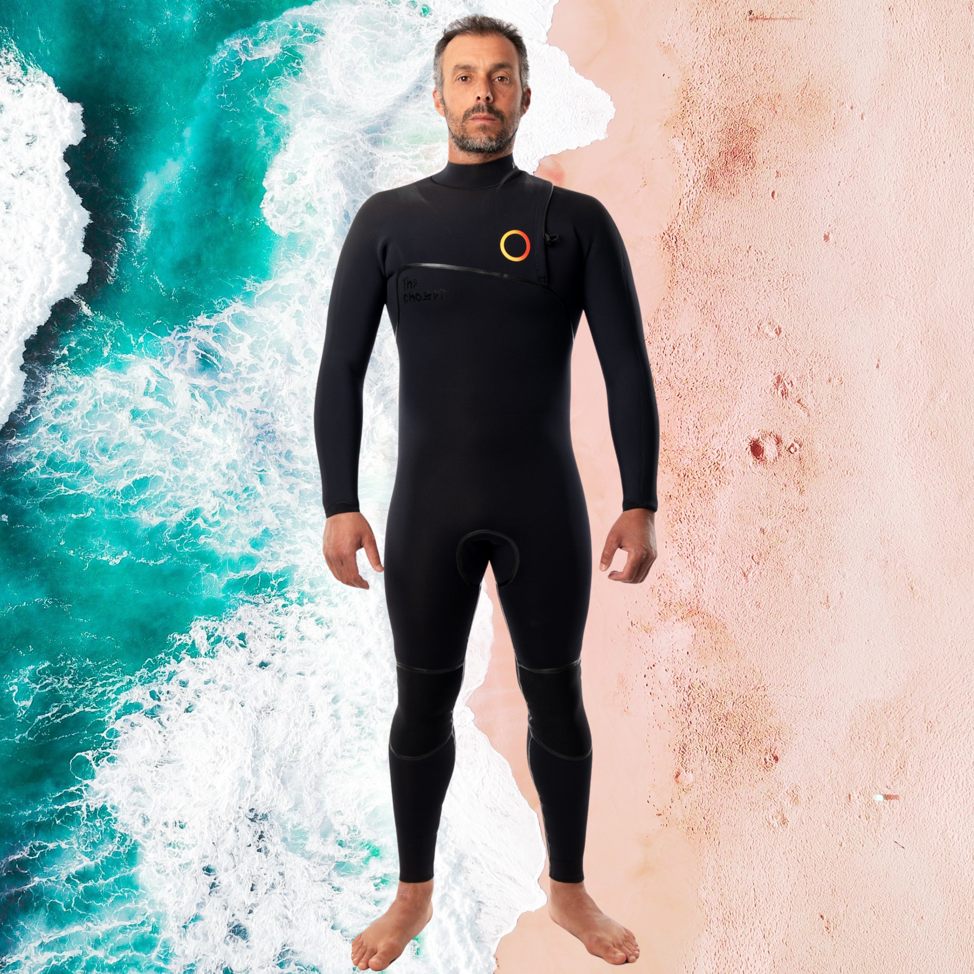 front view janga chosen fire ring allseason wetsuit 4/3mm
