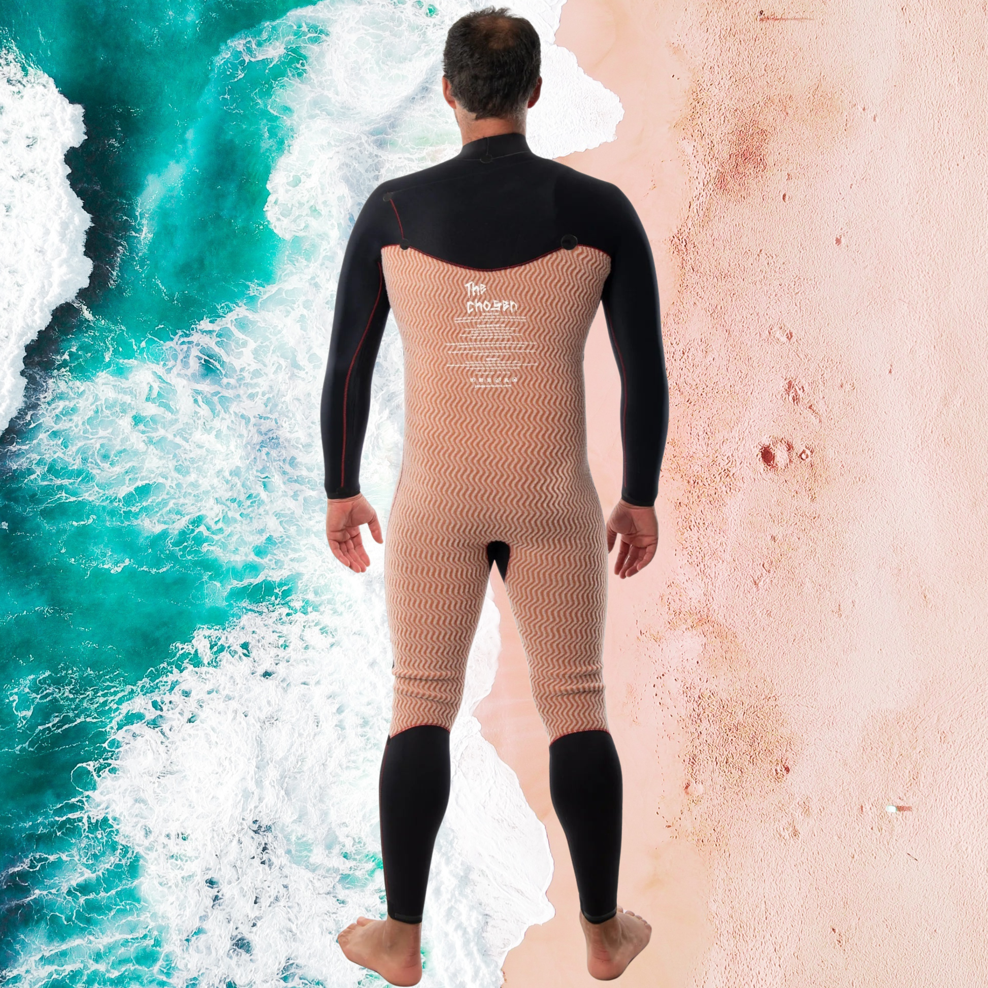 back view termo linner   wetsuit 4/3mm janga
