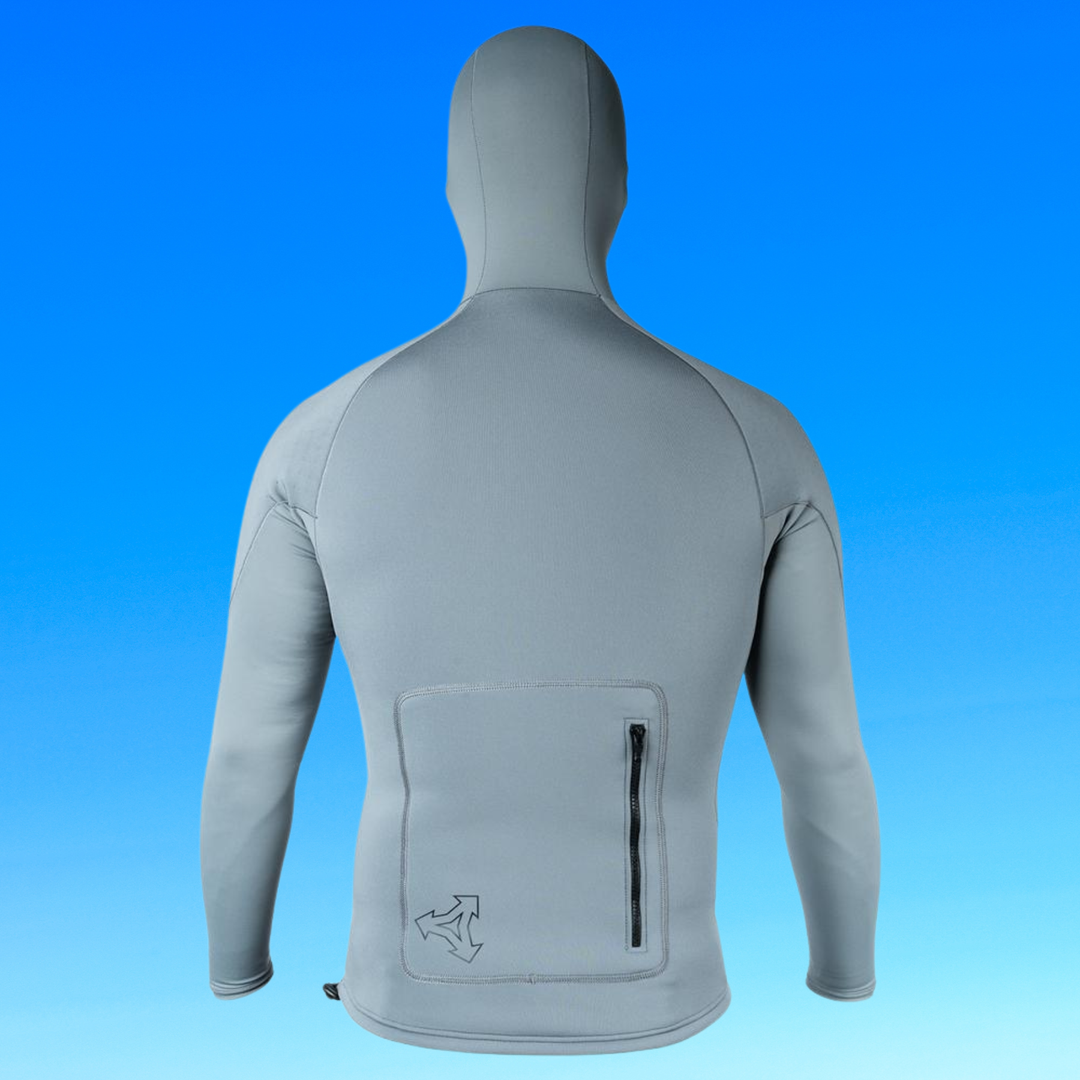 back view of Men's XCEL Comp Neostretch Hooded Long Sleeve Jacket 1/0.5mm
ME416LH5