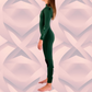 Side view Green JANGA PLUS SERIES X-ZIP wetsuit