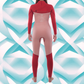 Thermal lining fleece inside detail — JANGA PLUS X-ZIP Pink wetsuit