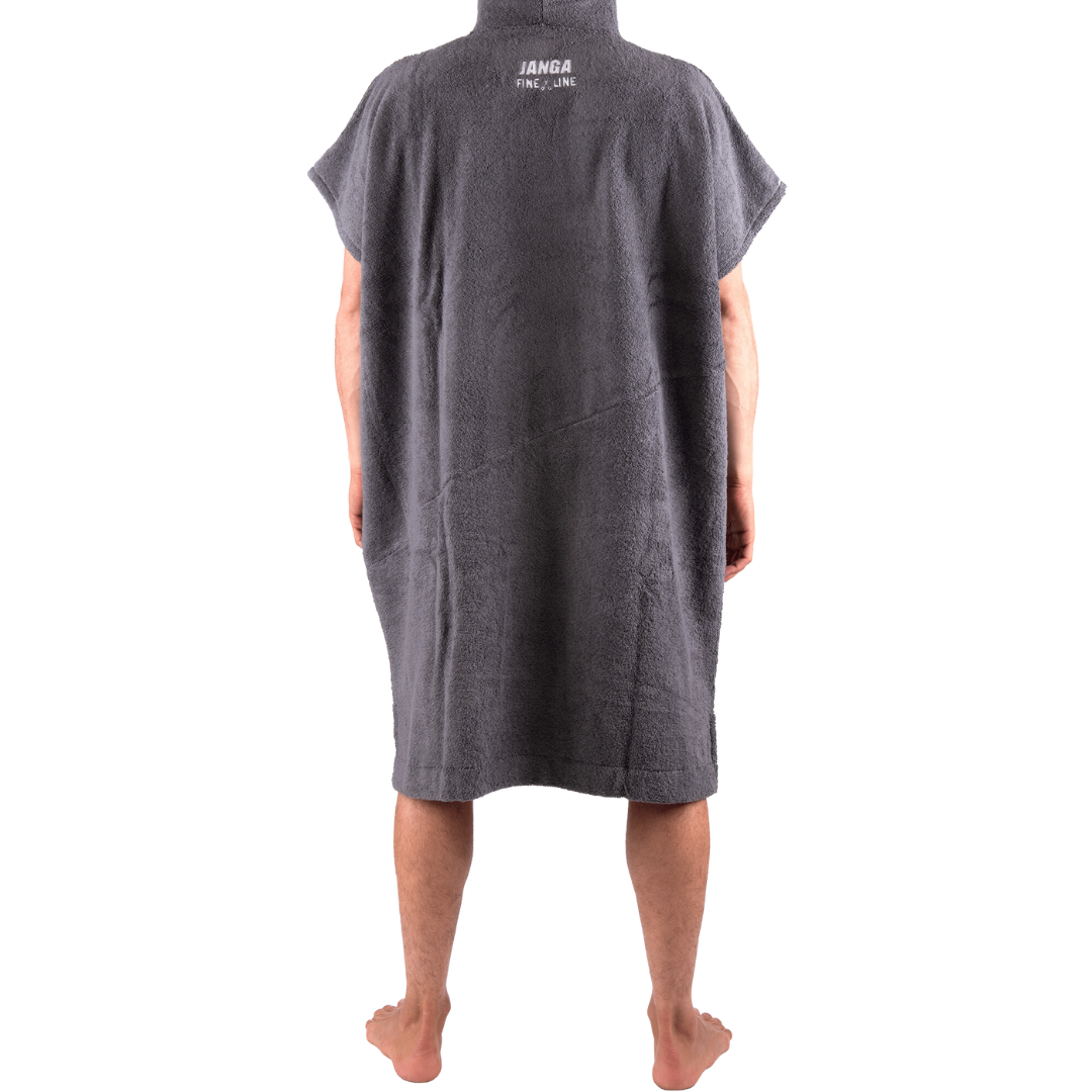 Men poncho JANGA fineline Grey