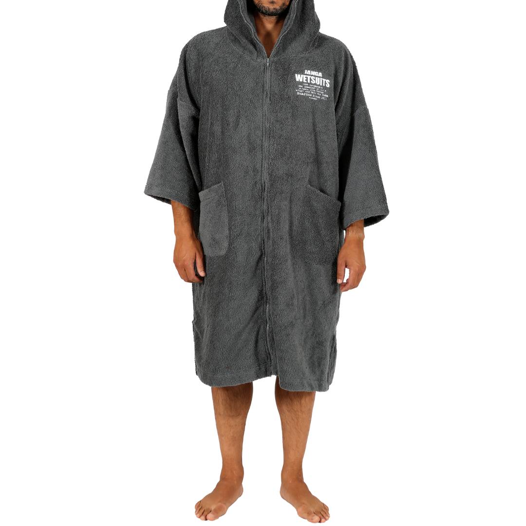 Men zipper poncho JANGA Grey