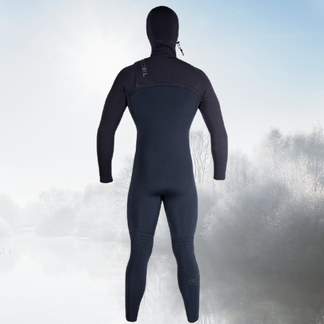 back view Wetsuit XCEL Infiniti  5/4mm hooded MG54ZLH6 surftattoo shop