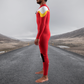 Surfer side view  JANGA ACID Chest Zip wetsuit for winter waves