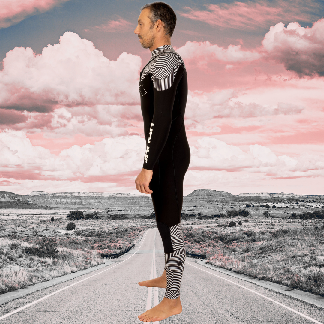 side view Wetsuit JANGA Acid Lite 4/3mm black retro