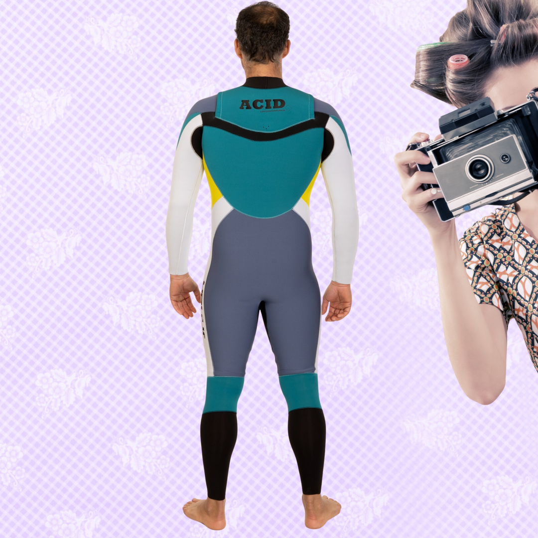 back view of Wetsuit JANGA Acid Lite 4/3mm grey