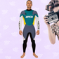 Mens Wetsuit JANGA Acid Lite 4/3mm grey front zip