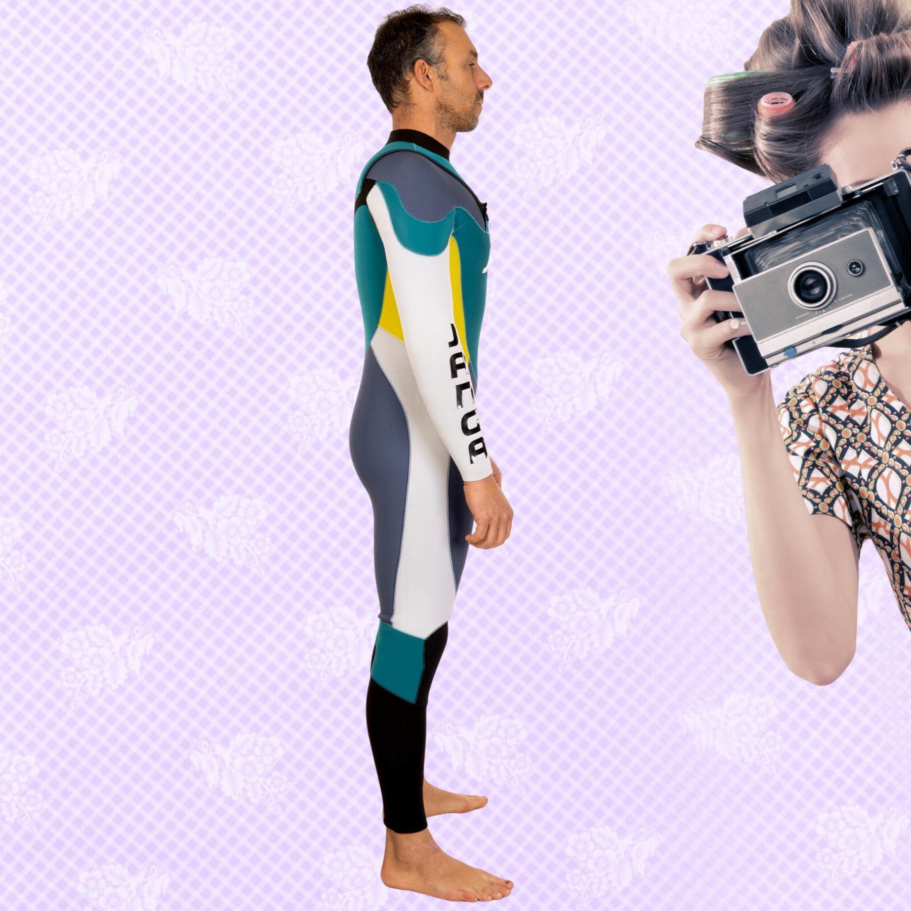 Wetsuit JANGA Acid Lite 4/3mm grey side view