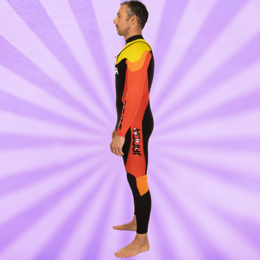 Wetsuit JANGA Acid Lite 4/3mm Red side view SurfTattoo