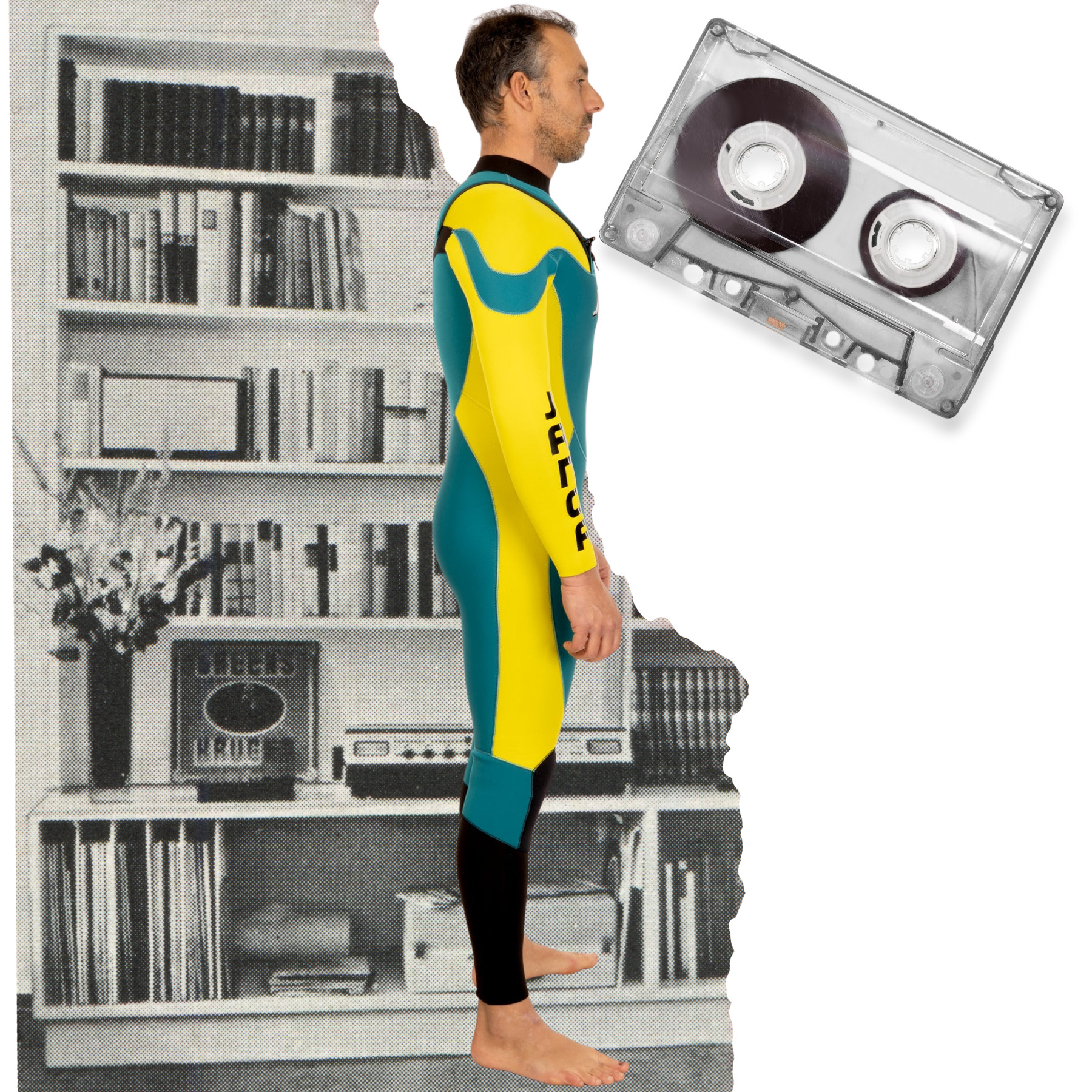 Wetsuit JANGA Acid Lite 4/3mm Yellow side view