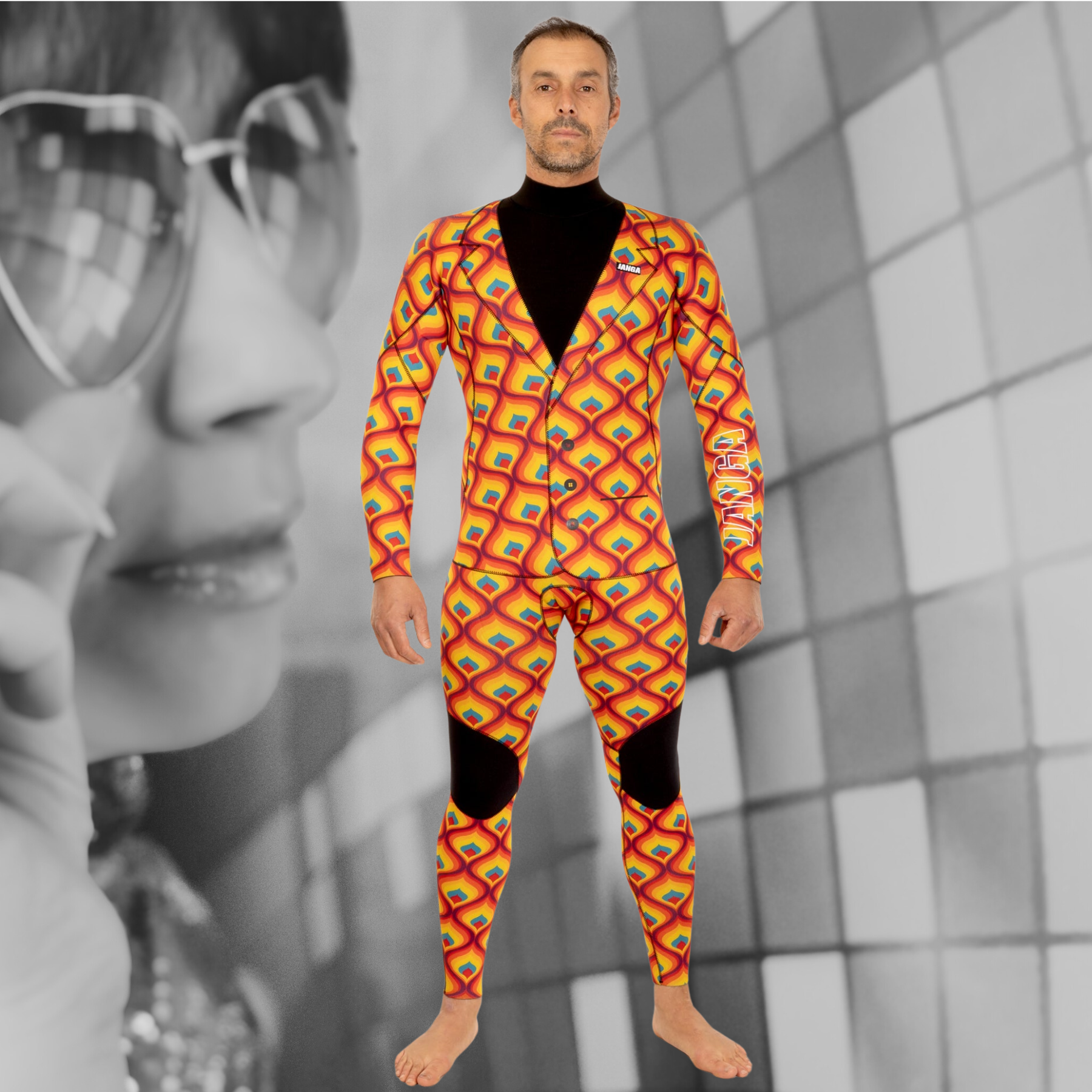 Wetsuit JANGA Private Dr.Gino 3mm  back zip front view