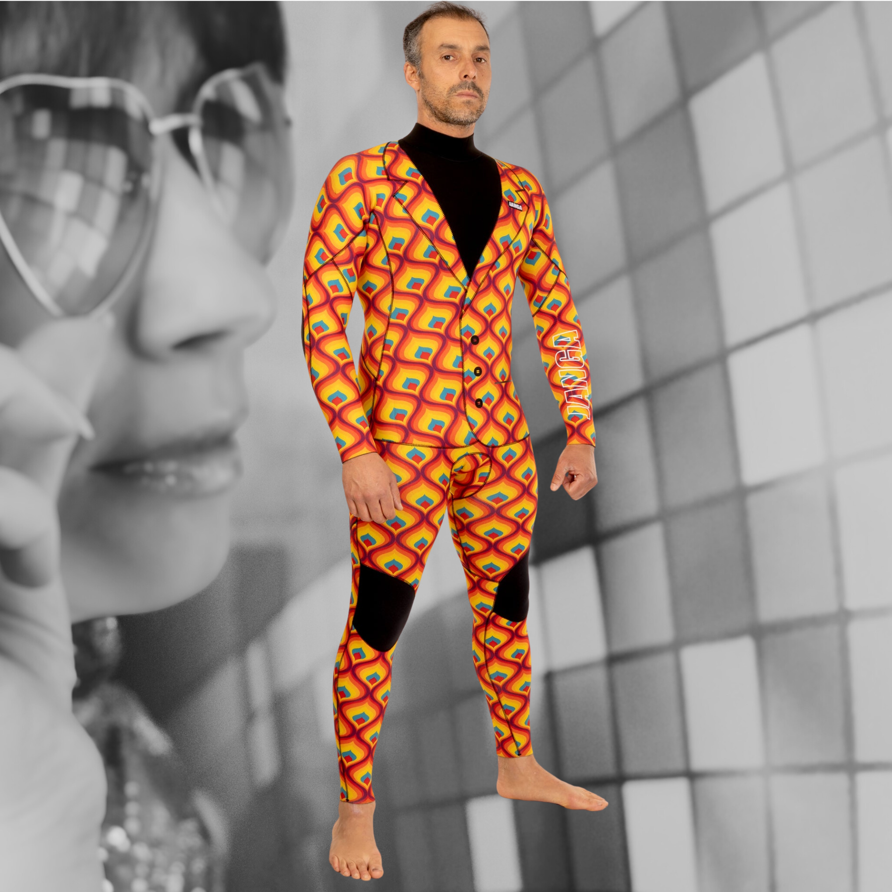Men JANGA Private Dr.Gino 3mm bold wetsuit