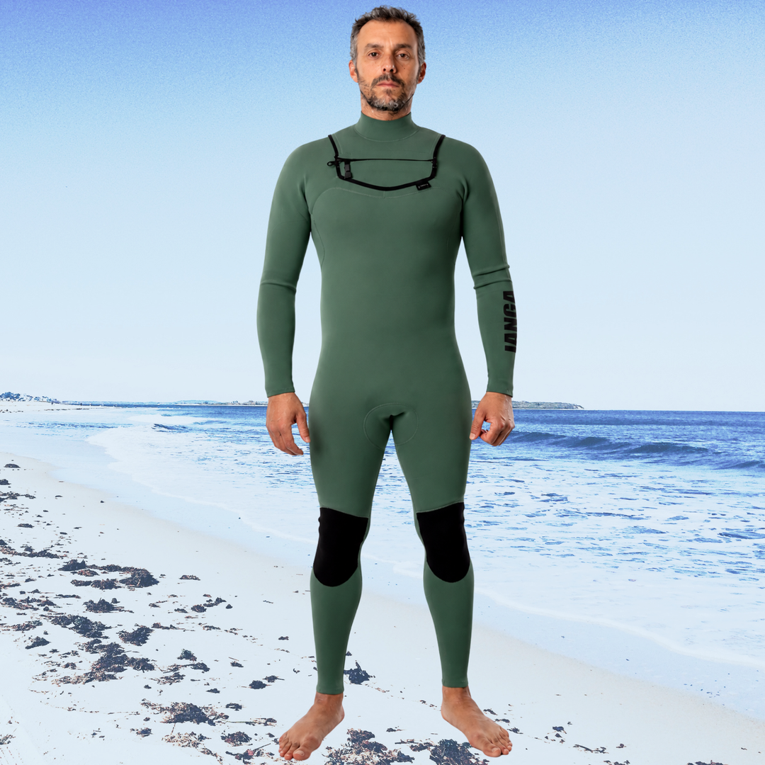 front zip janga 4/3mm wetsuit frontline olive