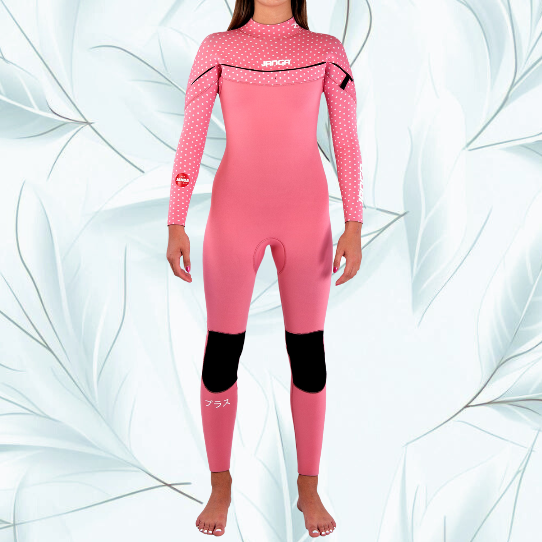 Wetsuit JANGA PLUS SERIES  X-ZIP 4/3mm pink