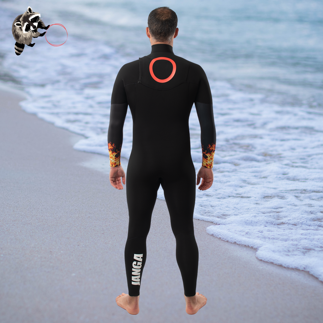 Back view – Men's JANGA The Chosen Firestarter 4/3mm no-zip wetsuit