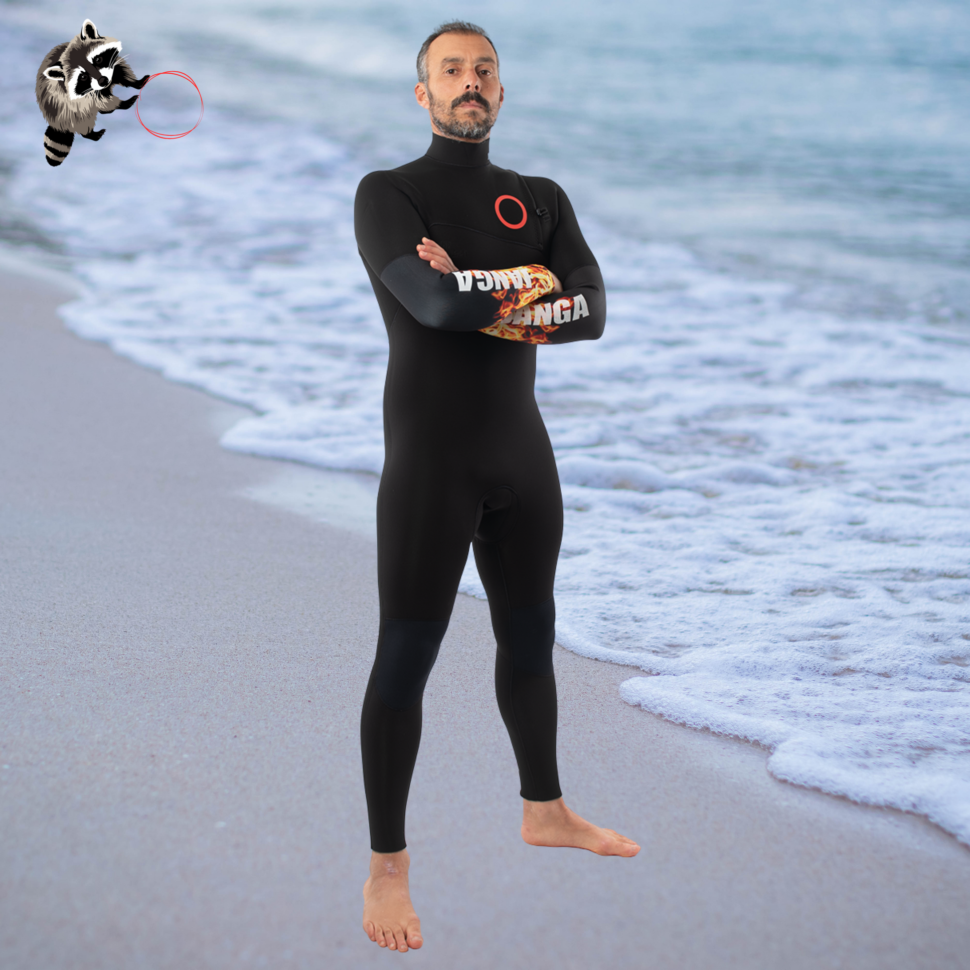Front view – Men's JANGA The Chosen Firestarter 4/3mm limited edition wetsuit