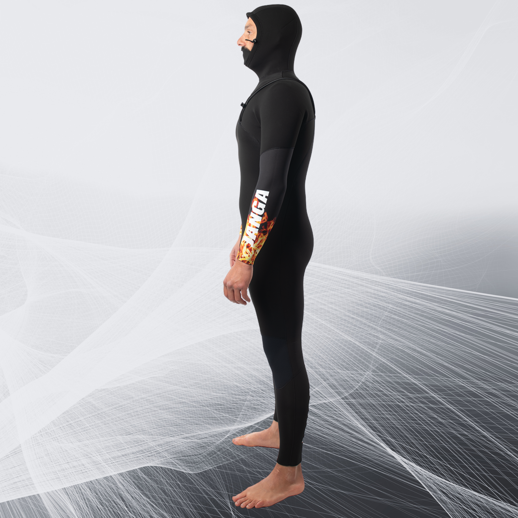 side view– JANGA The Chosen Firestarter Hooded 4/3mm