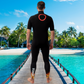 Back view – Men's JANGA Firestarter 2/2mm short sleeve fullsuit wetsuit
