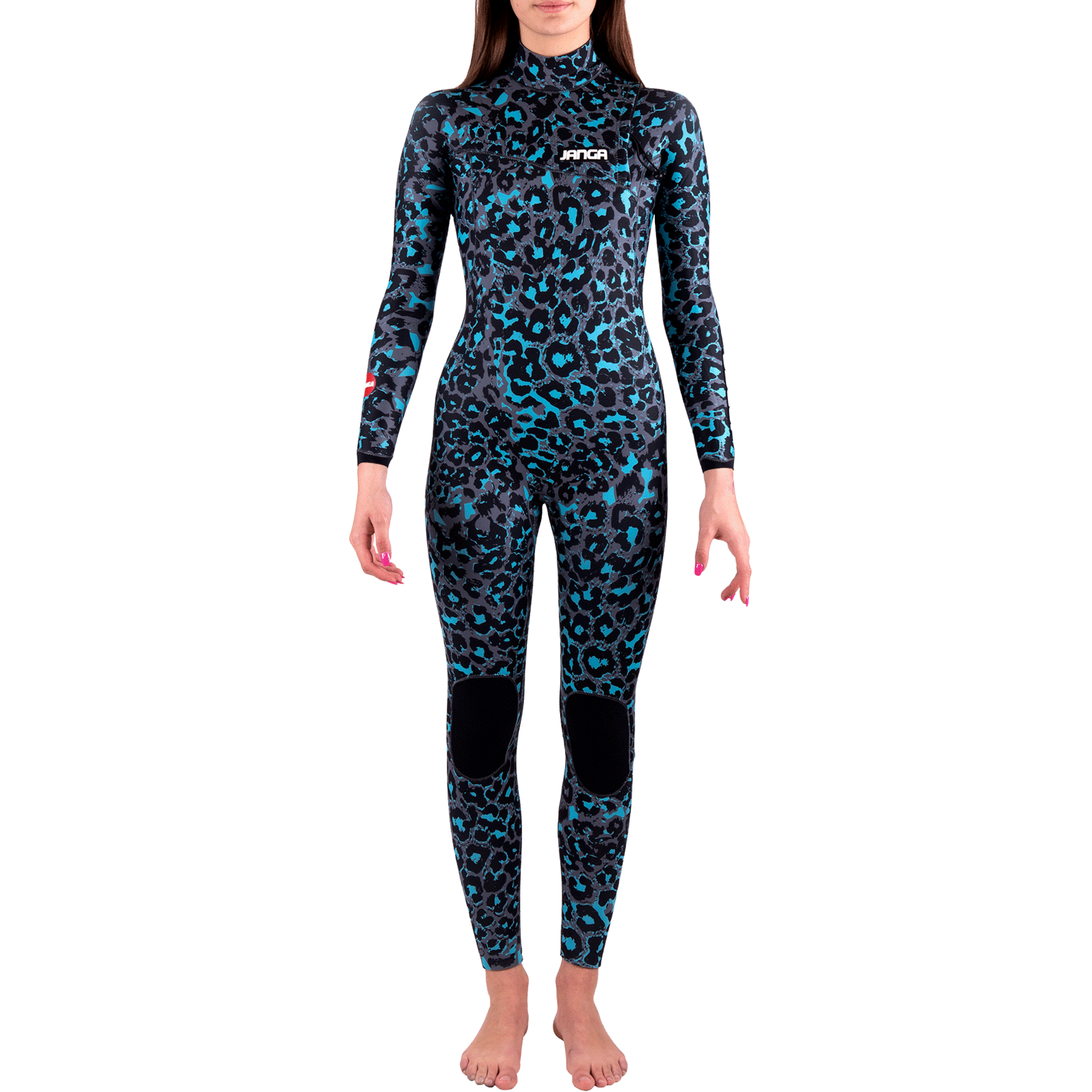 Close-up of grey neoprene texture – JANGA 4/3mm wetsuit